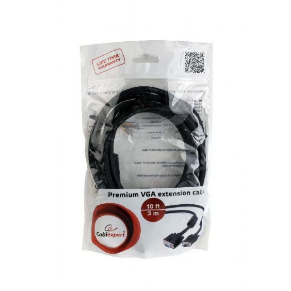 Фото - Кабель Cablexpert VGA HD15M /HD15F 3м (CC-PPVGAX-10-B)