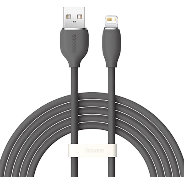 Фото - Кабель Baseus Jelly Liquid Silica Gel Fast Charging Data Cable USB to iP 2.4A 1.2m Black (CAGD000001)