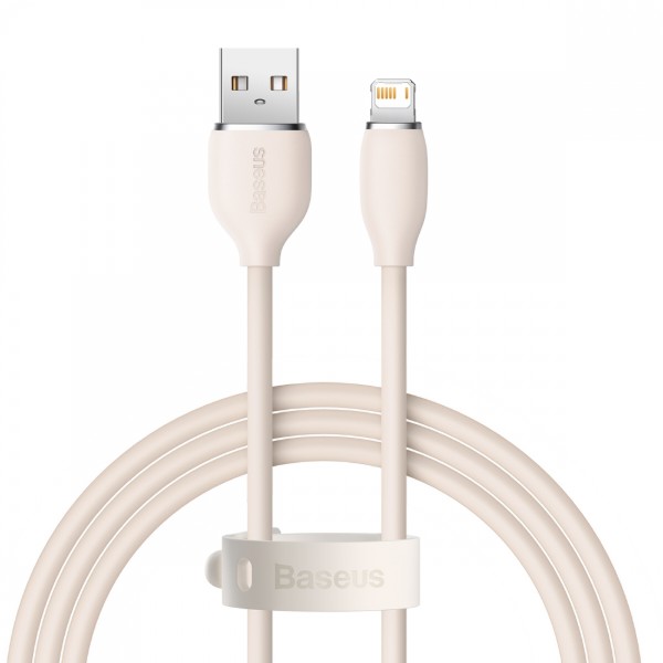 Фото - Кабель Baseus Jelly Liquid Silica Gel Fast Charging Data Cable USB to iP 2.4A 1.2m Pink (CAGD000004)