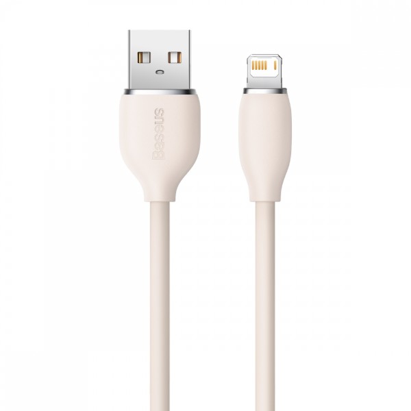 Фото - Кабель Baseus Jelly Liquid Silica Gel Fast Charging Data Cable USB to iP 2.4A 1.2m Pink (CAGD000004)