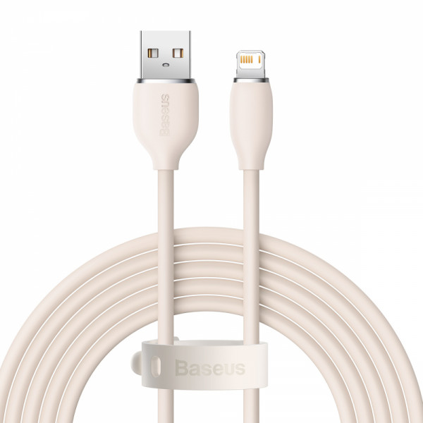 Фото - Кабель синхронізації даних Baseus Jelly Liquid Silica Gel Fast Charging Data Cable USB to iP 2.4A 2m Pink (CAGD000104)