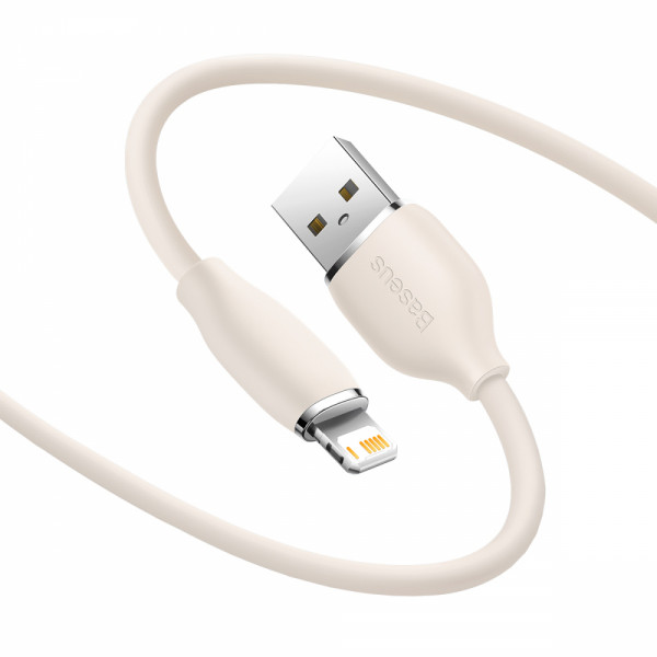 Фото - Кабель синхронізації даних Baseus Jelly Liquid Silica Gel Fast Charging Data Cable USB to iP 2.4A 2m Pink (CAGD000104)