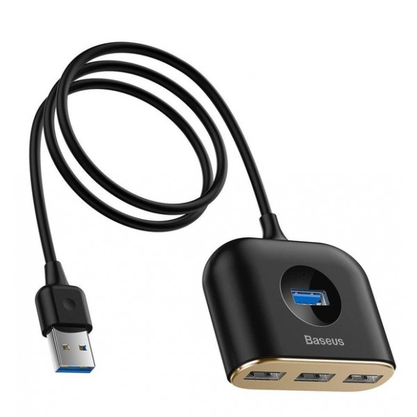 Фото - Хаб USB Baseus Square Round USB to USB 3.0 + 3USB 2.0 1 m (CAHUB-AY01)