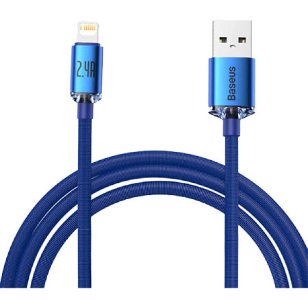 Фото - Кабель Baseus USB to Lightning 2.4A 2m Blue (CAJY000103)