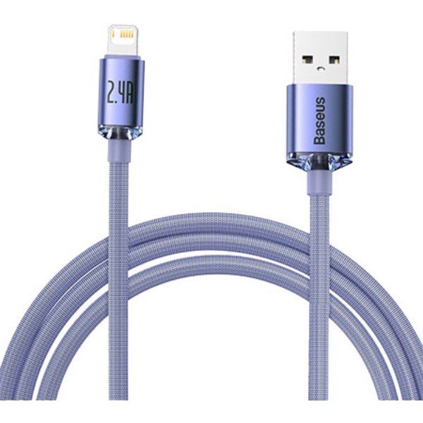 Фото - Кабель Baseus USB to Lightning 2.4A 2m Violet (CAJY000105)
