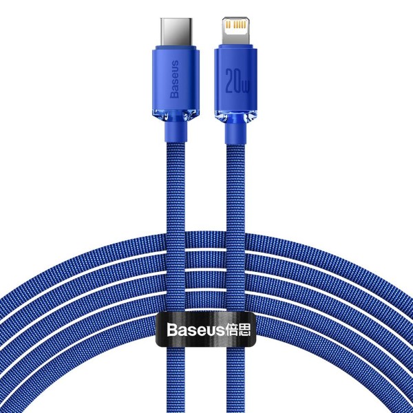 Фото - Кабель Baseus Crystal Shine Series Fast Charging Data Cable Type-C to iP 20W 2m Blue (CAJY000303)