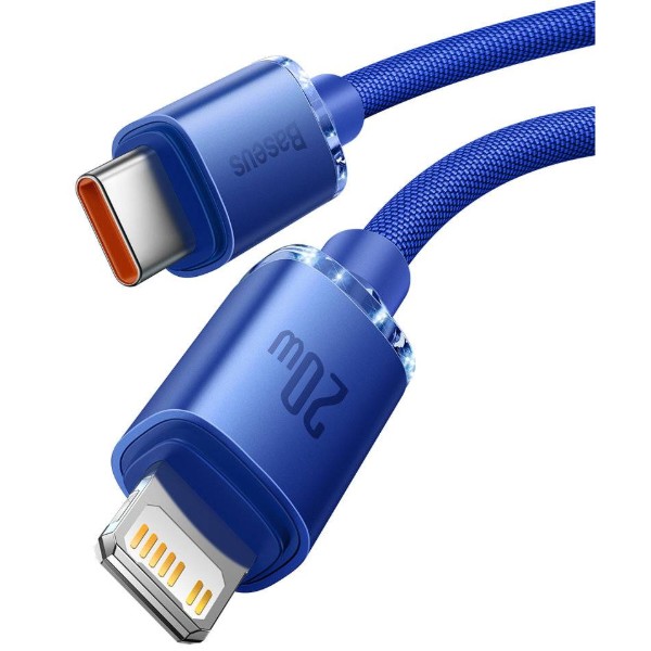 Фото - Кабель Baseus Crystal Shine Series Fast Charging Data Cable Type-C to iP 20W 2m Blue (CAJY000303)