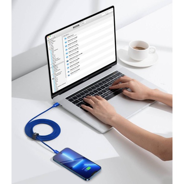 Фото - Кабель Baseus Crystal Shine Series Fast Charging Data Cable Type-C to iP 20W 2m Blue (CAJY000303)