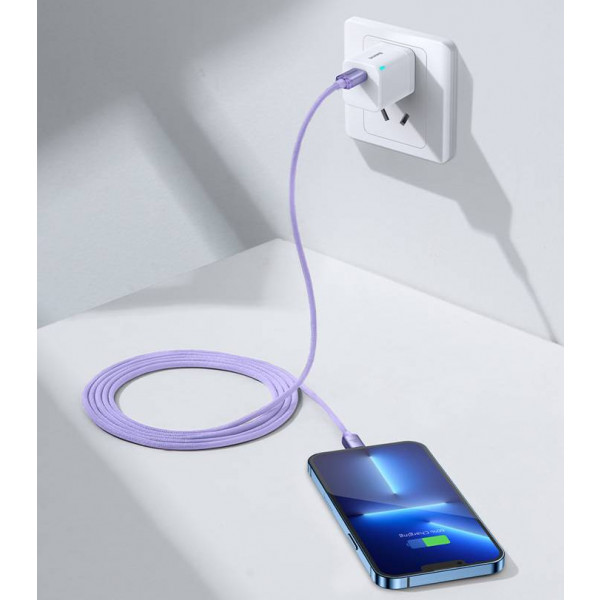 Фото - Кабель синхронізації даних Baseus Crystal Shine Series Fast Charging Data Cable Type-C to iP 20W 2m Purple (CAJY000305)