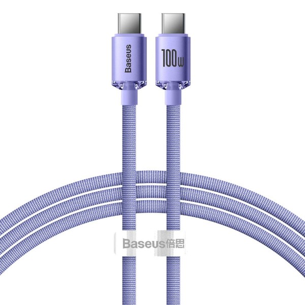 Фото - Кабель Baseus Crystal Shine Series Fast Charging Data Cable Type-C to Type-C 100W 1.2m Purple (CAJY000605) Фото - Кабель Baseus Crystal Shine Series Fast Charging Data Cable Type-C to Type-C 100W 1.2m Purple (CAJY000605)