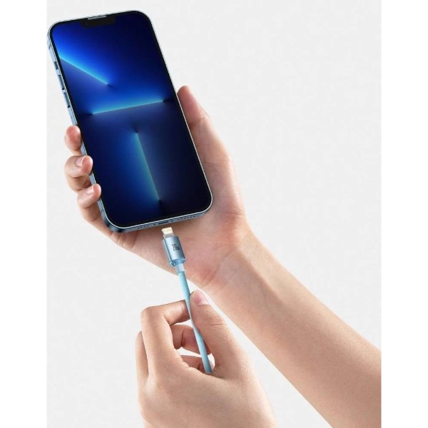 Фото - Кабель Baseus Crystal Shine Series Fast Charging Data Cable Type-C to iP 20W 2m Sky Blue (CAJY001403)