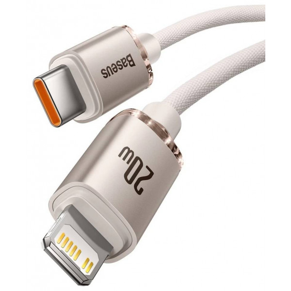 Фото - Кабель Baseus Crystal Shine Series Fast Charging Data Cable Type-C to iP 20W 2m Pink (CAJY001404)