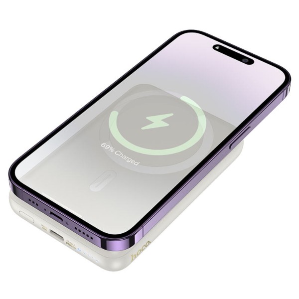 Фото - Батарея мобильная HOCO J141 Grace PD20W Magnetic 10000 mAh White (714985)