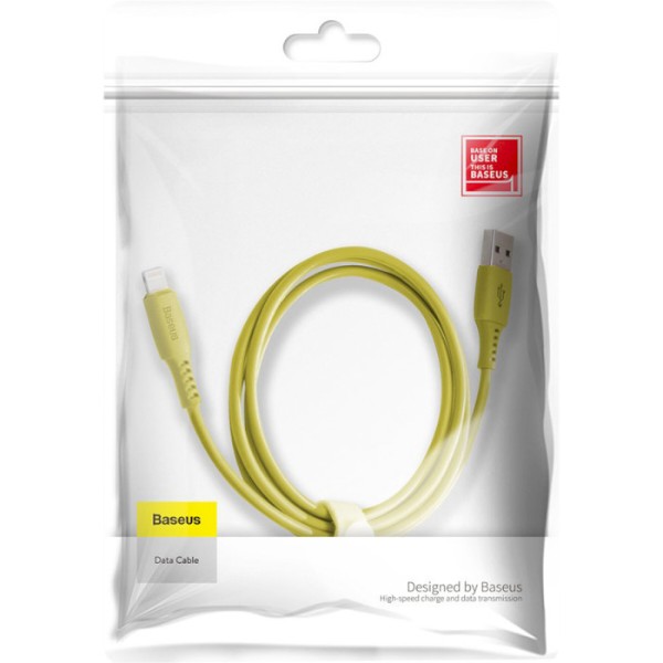 Фото - Кабель Baseus Colourful Cable USB for iP 2.4A 1.2 m Yellow (CALDC-0Y)