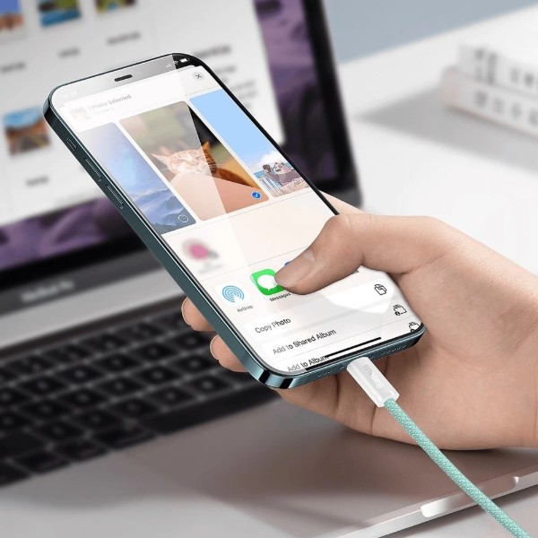 Фото - Кабель Baseus Dynamic Series Fast Charging Data Cable Type-C to iP 20W 2m Green (CALD000106)