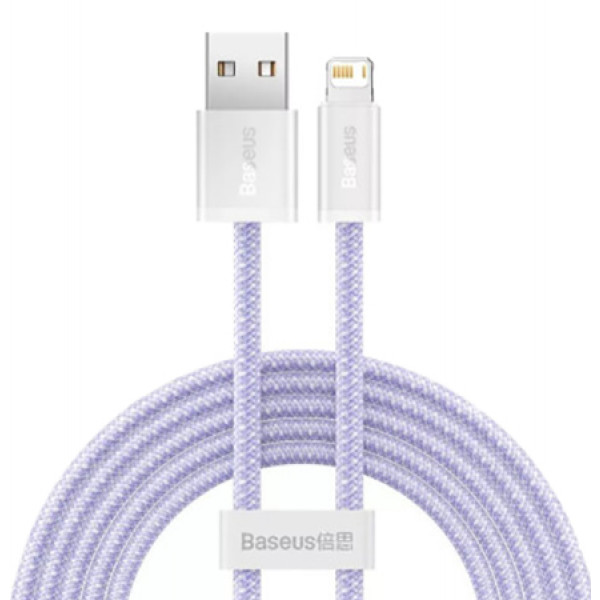 Фото - Кабель синхронізації даних Baseus Dynamic Series Fast Charging Data Cable USB to iP 2.4A 1m Purple (CALD000405)