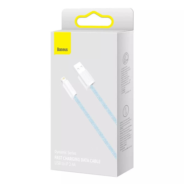 Фото - Кабель синхронізації даних Baseus Dynamic Series Fast Charging Data Cable USB to iP 2.4A 2m Blue (CALD000503)