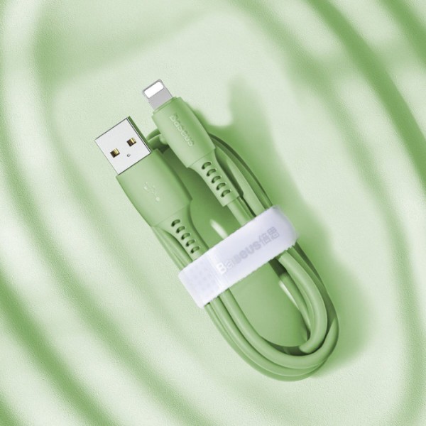 Фото - Кабель Baseus Colourful Cable USB for iP 2.4A 1.2 m Green (CALDC-06)