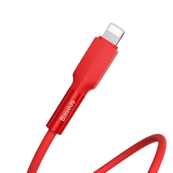 Фото - Кабель Baseus Silica Gel USB-Lightning 2.4A 1m Red (CALGJ-09)