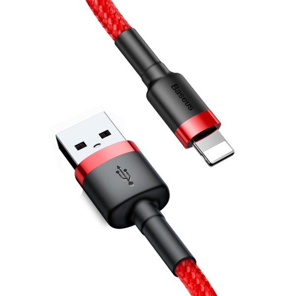 Фото - Кабель Baseus Cafule Cable USB for IP 2A 3m Red/Red (CALKLF-R09)