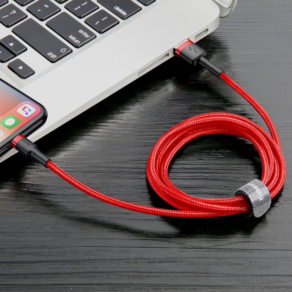 Фото - Кабель Baseus Cafule Cable USB for IP 2A 3m Red/Red (CALKLF-R09)