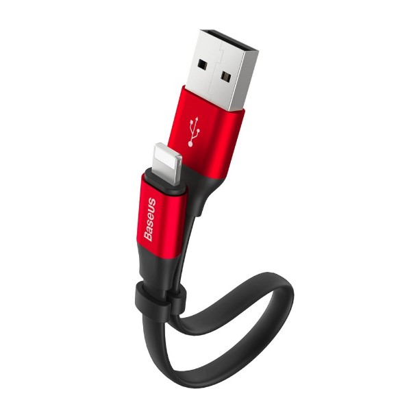 Фото - Кабель Baseus Nimble Portable Cable 2A for IP Black/Red (CALMBJ-B91)
