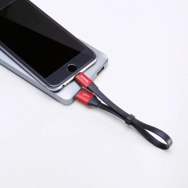 Фото - Кабель Baseus Nimble Portable Cable 2A for IP Black/Red (CALMBJ-B91)