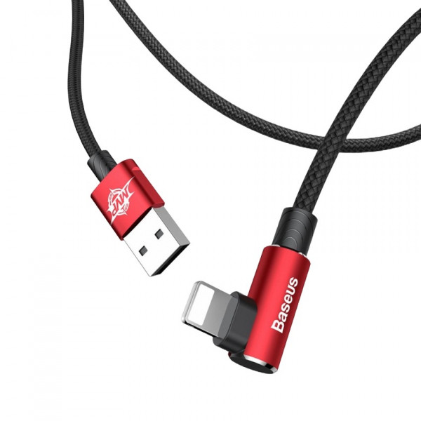 Фото - Кабель синхронізації даних Baseus MVP Elbow Type Cable USB For IP 2A 1m Red (CALMVP-09)
