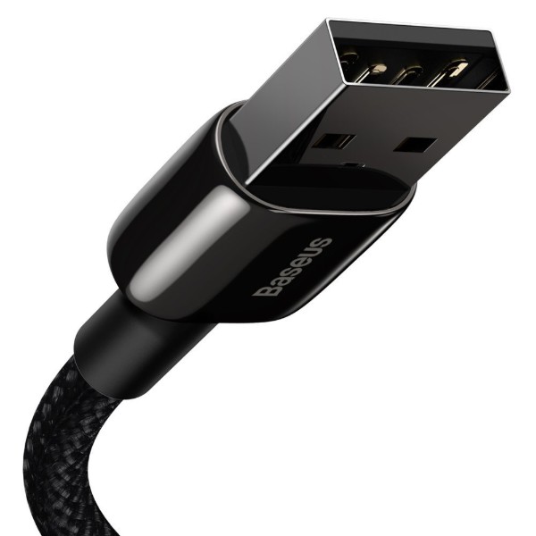 Фото - Кабель Baseus Tungsten Gold Fast Charging Data Cable USB to iP 2.4A 2m Black (CALWJ-A01)