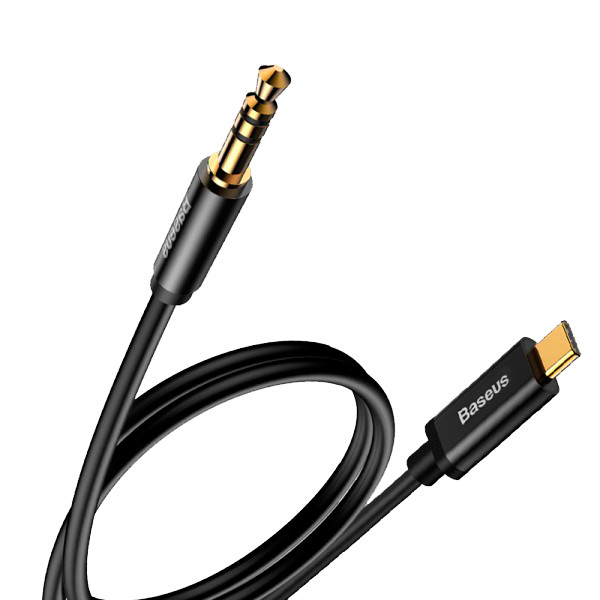 Фото - Кабель 3.5 мм -3.5 мм Baseus Type-C male To 3.5 male Audio Cable M01 Black (CAM01-01)
