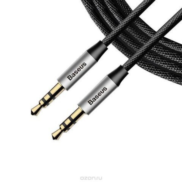 Фото - Кабель 3.5 мм - 3.5 мм Baseus Jack 3.5mm Yiven Audio Cable M30 M/M 1m Silver/Black (CAM30-BS1)