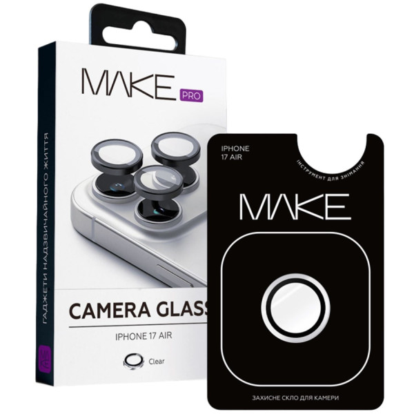 Фото - Захисне скло для смартфону MAKE Camera Glass for Apple iPhone 17 Air, Clear (MGC-AI17A)