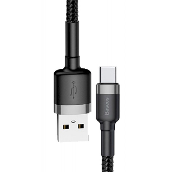 Фото - Кабель Baseus Cafule Cable USB for Micro 2.4A 1 m Grey/Black (CAMKLF-BG1)