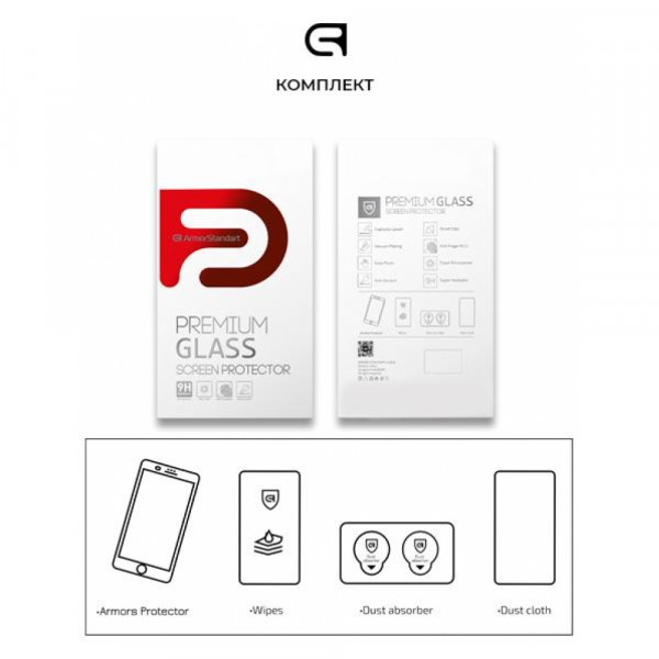 Фото - Захисне скло для смартфону Armorstandart Full Glue HD for Tecno Camon 16/16 SE Black (ARM65097)