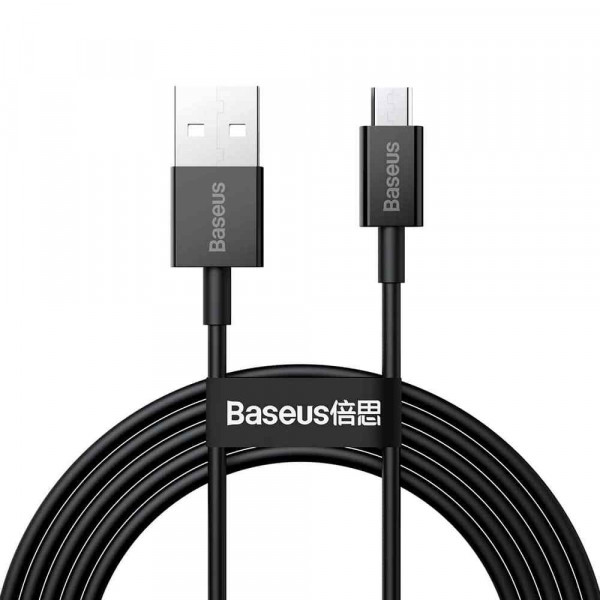 Фото - Кабель Baseus Superior Fast Charging USB-microUSB 2m Black (CAMYS-A01)