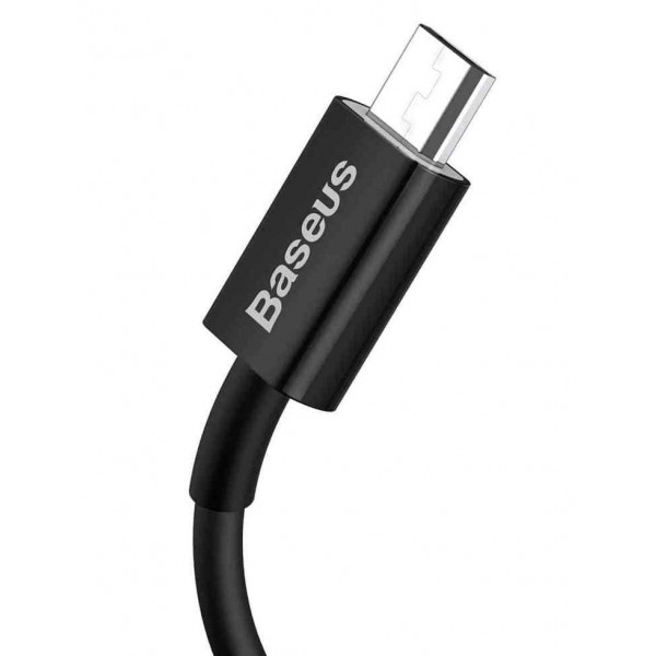 Фото - Кабель Baseus Superior Fast Charging USB-microUSB 2m Black (CAMYS-A01)