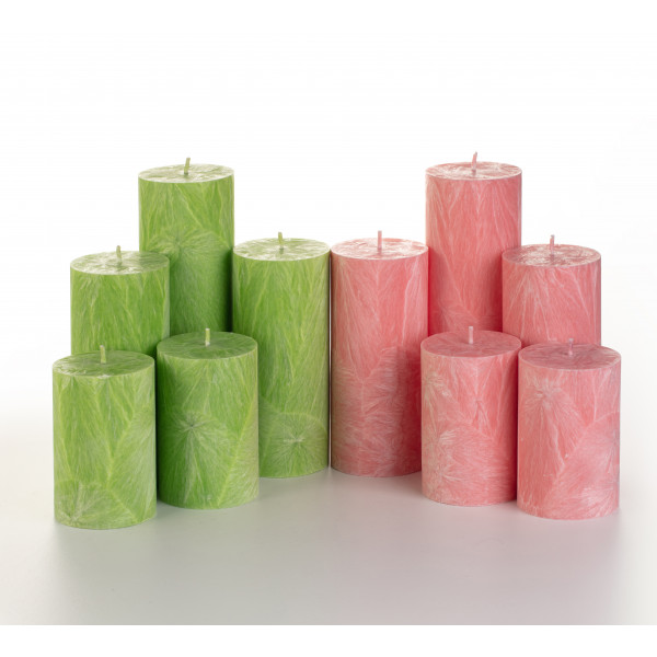 Фото - Свічка декоративна CandlesBio циліндр 70/200 мм Лайм (WP02 70/200)