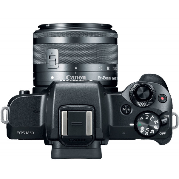 Фото - Фотокамера бездзеркальна Canon EOS M50 + 15-45 IS STM Web Kit Black (2680C060WCK)