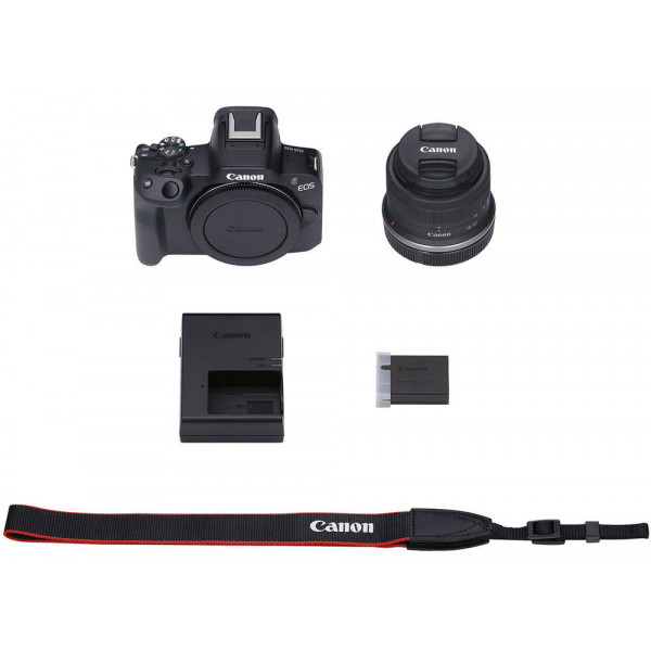 Фото - Фотокамера бездзеркальна Canon EOS R50+RF-S 18-45 IS STM Black (5811C033)