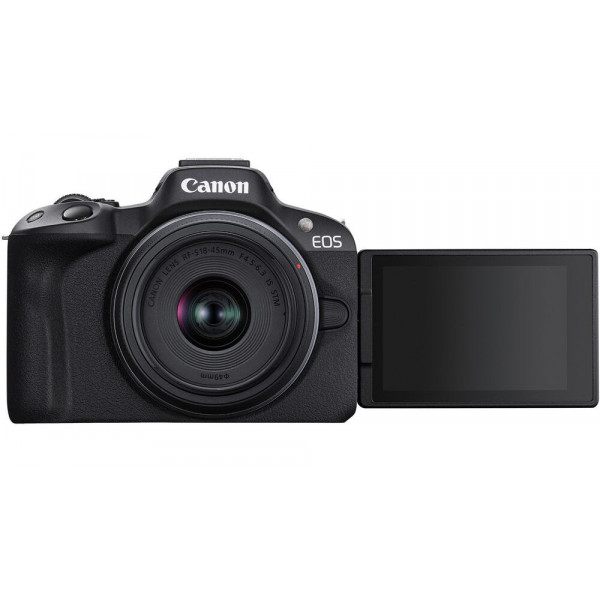 Фото - Фотокамера бездзеркальна Canon EOS R50+RF-S 18-45 IS STM Black (5811C033)