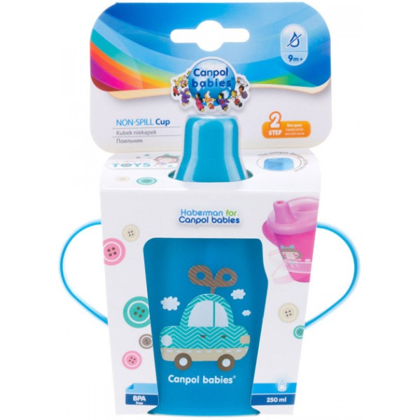 Фото - Чашка-непроливайка дитяча Canpol babies Toys синій, 250 мл. (31/200_blu)