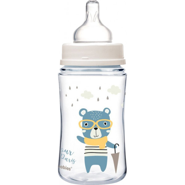 Фото - Пляшка для годування Canpol babies антиколікова з широким горлом PP Easy Start Bonjour Paris синя, 240 мл. (35/232_blu)