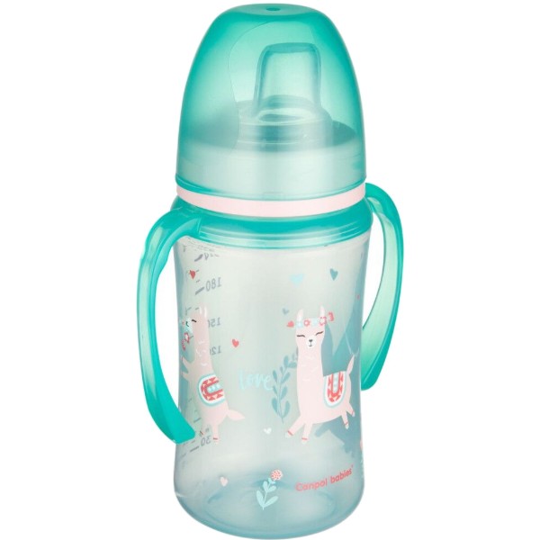 Фото - Поильник-непроливайка детский Canpol babies Обучающий Easy Start Sweet fun зеленый, 240 мл. (35/208_gre)