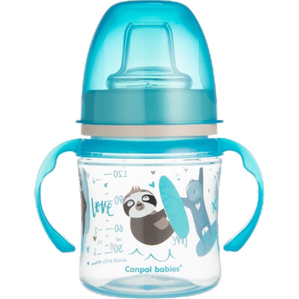 Фото - Поїльник-непроливайка дитячий Canpol babies Навчальний EasyStart Sweet Fun синій, 120 мл. (35/207_blu)