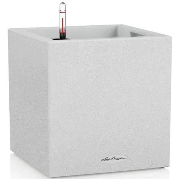 Фото - Вазон Lechuza CANTO Stone 30 low кварцовий білий 13707 Фото - Вазон Lechuza CANTO Stone 30 low кварцовий білий 13707