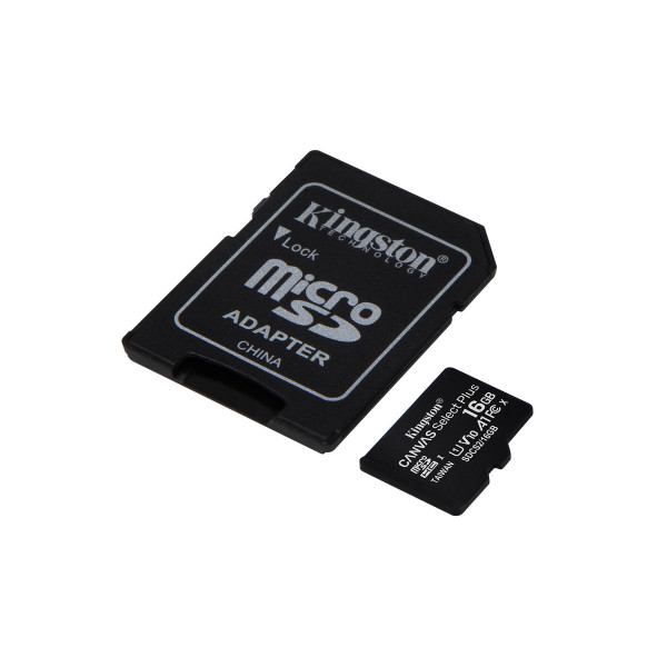Фото - Карта пам'яті Kingston microSDHC 16Gb Canvas Select+ A1 + adapter (SDCS2/16GB)