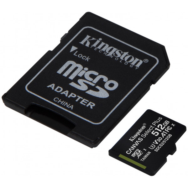 Фото - Карта пам'яті Kingston microSDXC 512Gb Canvas Select+ A1 + adapter (SDCS2/512GB)