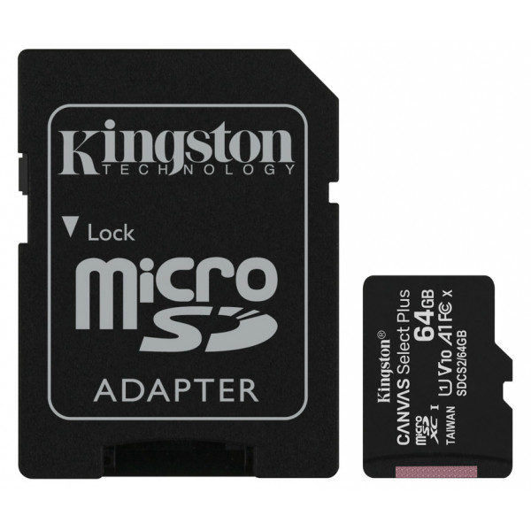 Фото - Уцінка - Карта пам'яті Kingston microSDXC 64Gb Canvas Select+ A1 + adapter (SDCS2/64GB) #
