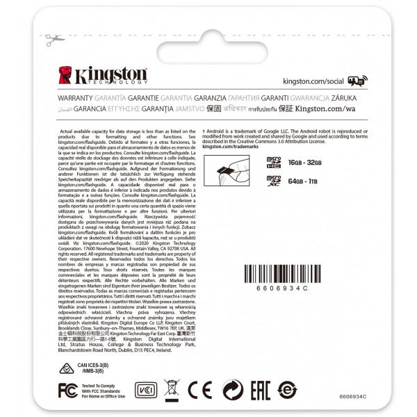 Фото - Карта пам'яті Kingston microSDXC 512Gb Canvas Select+ A1 + adapter (SDCS2/512GB)