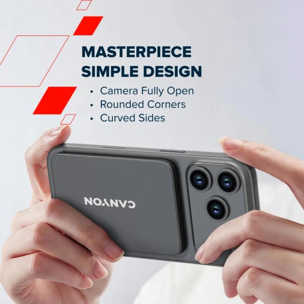 Фото - Батарея мобильная Canyon OnPower 503 Air 3000mAh Ultra-Slim Magnetic Wireless, Full Metal Body, 5.8mm Thin Design, USB-C Charging, Silver (CNS-CPB503SV)